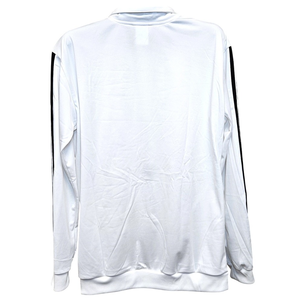Adidas Mens XLT Big & Tall 3-Stripes Full Zip Track Jacket White Black JN6491 - Picture 3 of 16